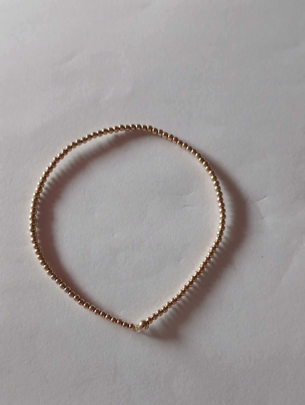 14k Gold Beaded Bracelet